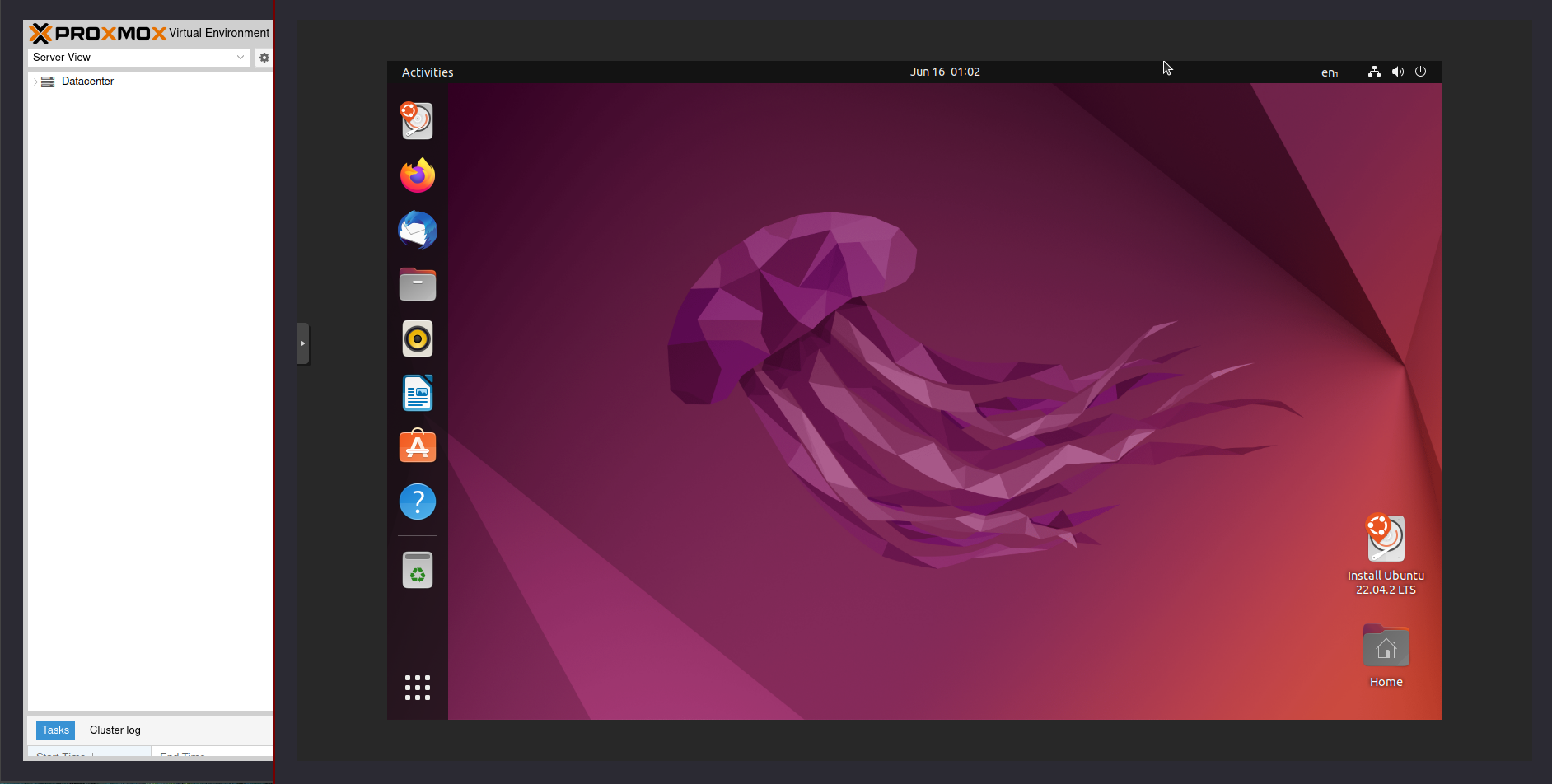 Proxmox - Ubuntu VM Proxmox - Ubuntu VM